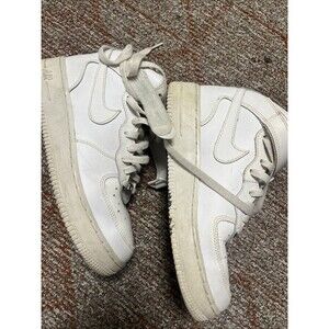 Nike Boys Air Force 1 Mid White Basketball Shoes Sneakers Size 6.5Y